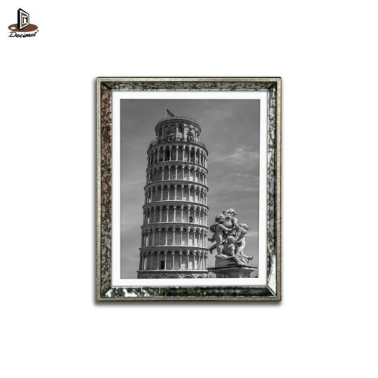 Tranh Khung Gương Loang Leaning Pisa