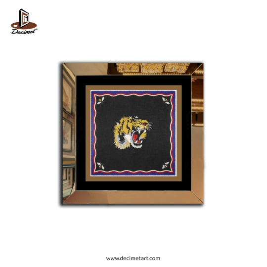 Tranh Khung Gương Trà Gucci. Khăn Tiger Print Modal 