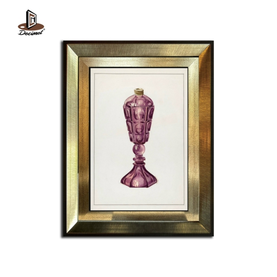Tranh Khung Composite Ghép Amethyst Glass Oil Lamp (c. 1936)