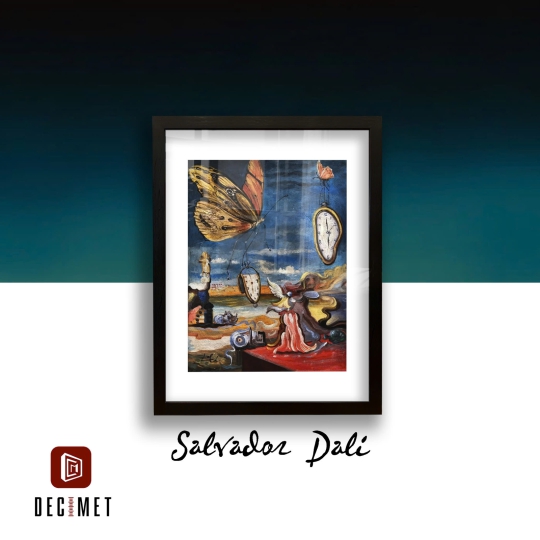 Tranh Khung Composite Đen Gân Salvador Dali Spanish