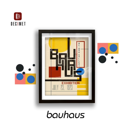 Tranh Khung Composite Đen Gân Bauhaus Exihibtion 1923