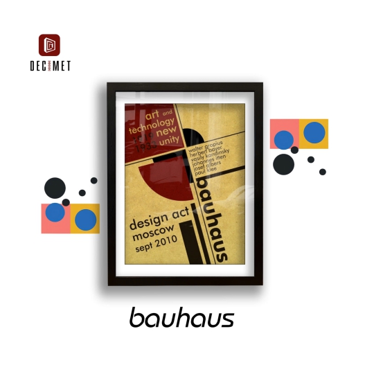 Tranh Khung Composite Đen Gân Bauhaus Crypto Art