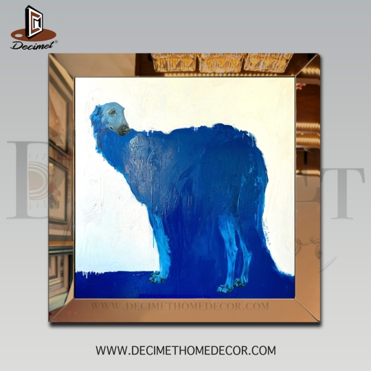 Tranh Khung Gương Trà Blue Dog 1
