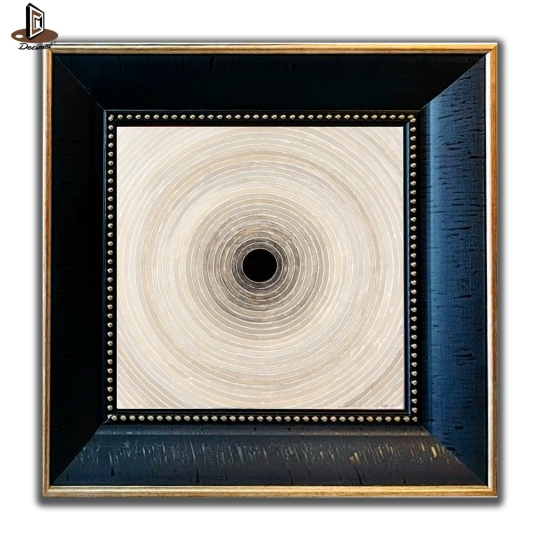 Tranh Khung Composite Đen Gold Bản To Lot 26
