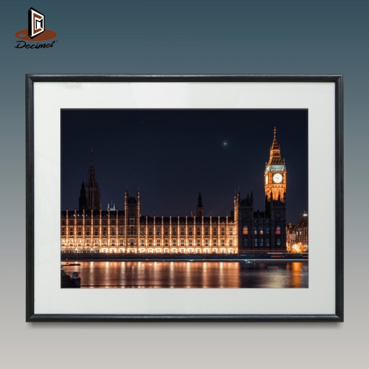 Tranh Khung Composite Đen Mỏng Big Ben At Night