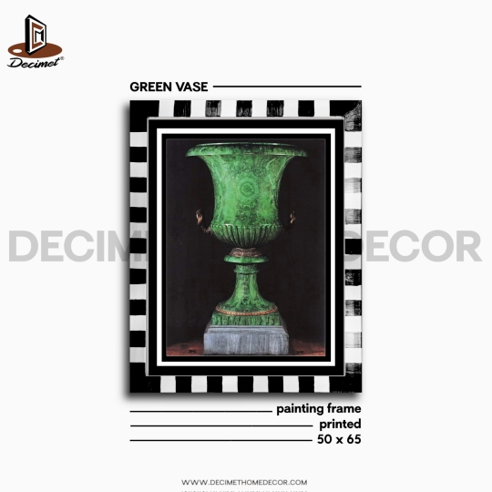 Tranh Khung Composite Vẽ Tay Malachite Urn