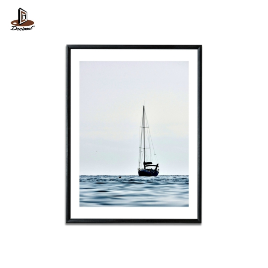 Tranh Khung Composite Đen Mỏng Sailing Yacht In The Sea