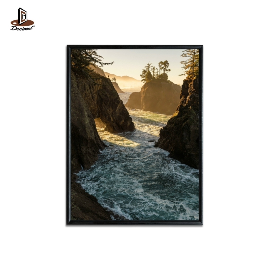 Tranh Khung Composite Đen Mỏng Oregon Coast