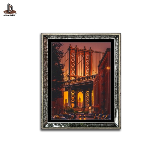 Tranh Khung Gương Loang Cầu Brooklyn