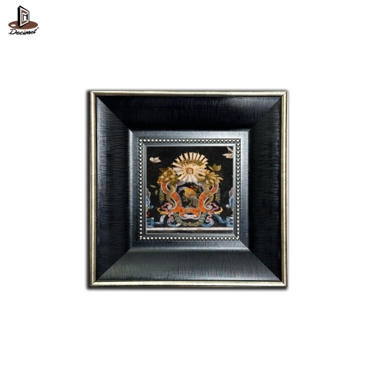 Tranh Khung Composite Đen Gold Bản To Pietra Dura 