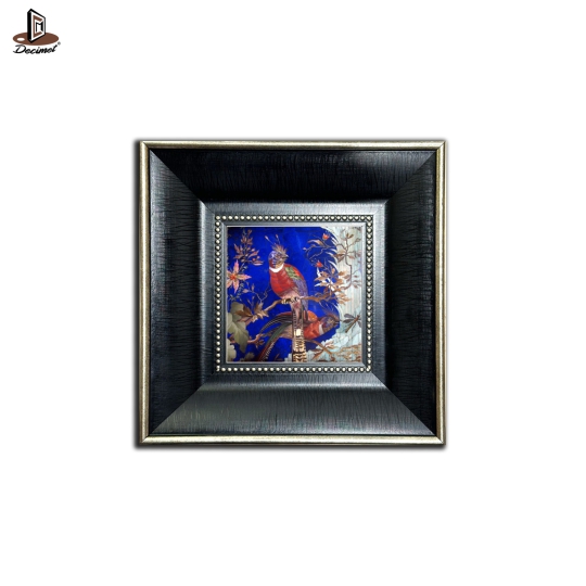 Tranh Khung Composite Đen Gold Bản To Mặt Tủ Florentine