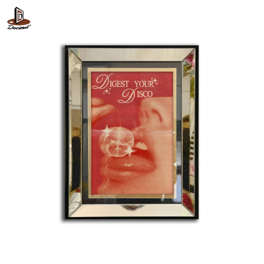 Tranh Khung Gương Bạc Digest Your Disco Poster