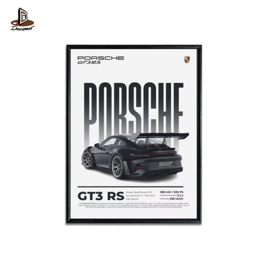 Tranh Khung Composite Đen Mỏng Porsche 911 GT3 RS No.2