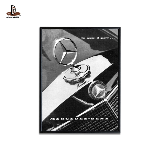 Tranh Khung Composite Đen Mỏng Mercedes Benz - The Best Or Nothing