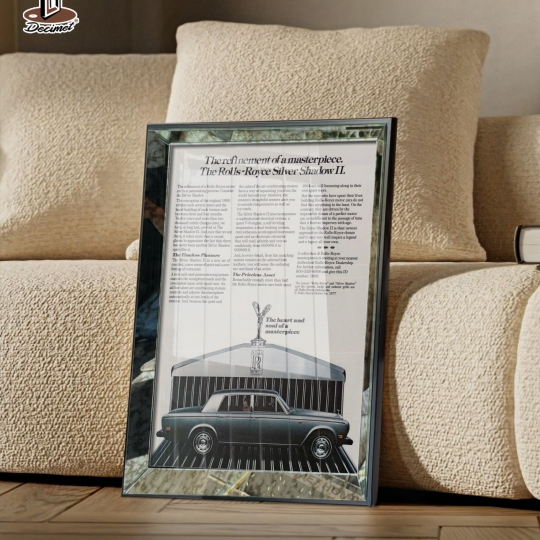 Tranh Khung Gương Bạc Rolls Royce Silver Shadow II