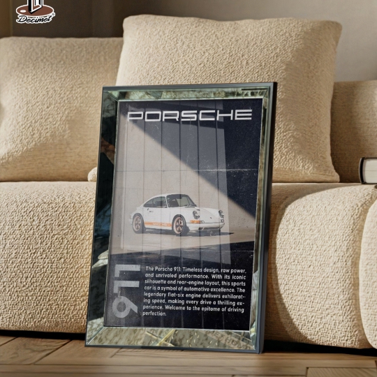 Tranh Khung Gương Bạc The Porsche 911