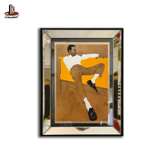 Tranh Khung Gương Bạc Seated Series #1