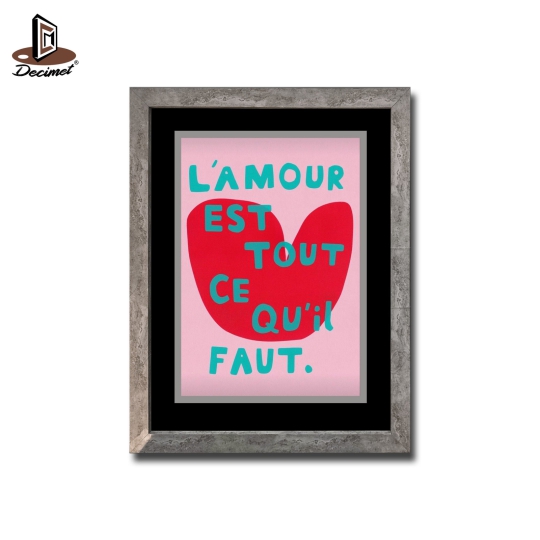 Tranh Khung Composite Giả Bê Tông Lamour Est Tout Ce Quil Faut