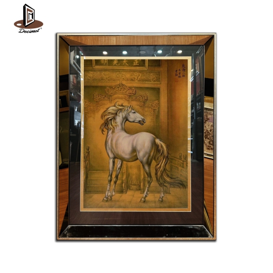 Tranh Khung Gương Trà Eight Horses / Bát Mã No.3