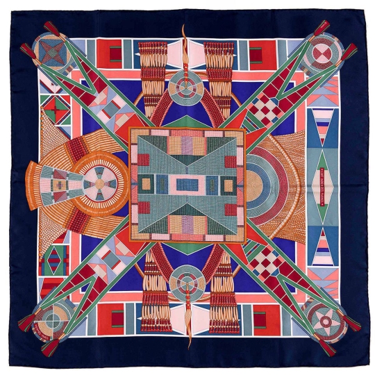 Tranh Khung Gương Vuông Hermes. L'Art Indien des Plaines