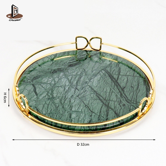 Khay Viền Mạ Mable Green 