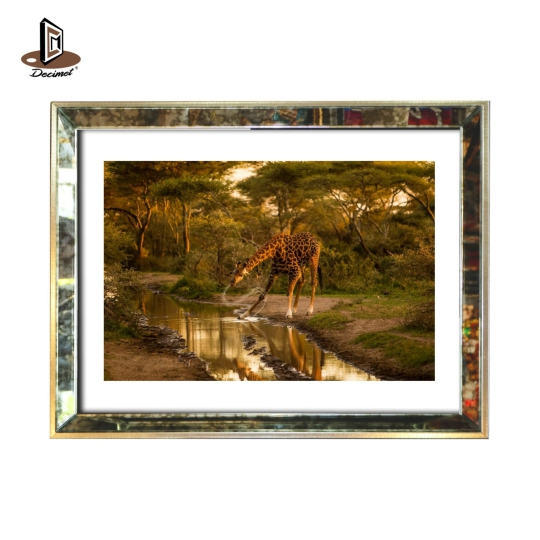 Tranh Khung Gương Loang Giraffe no.2