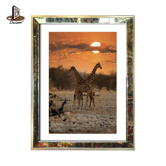 Tranh Khung Gương Loang Giraffe 