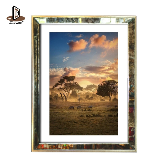 Tranh Khung Gương Loang African Sunset