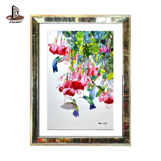 Tranh Khung Gương Loang Flowers