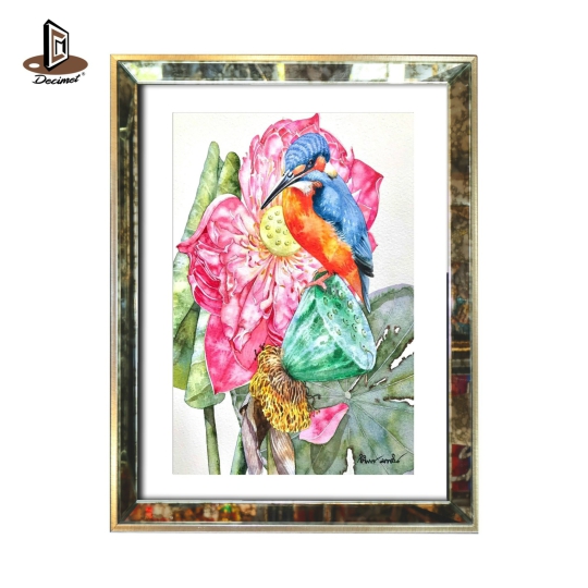 Tranh Khung Gương Loang The Flowers And Birds 