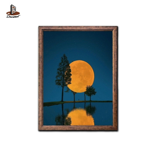 Tranh Khung Composite Giả Gỗ Nâu Moon River