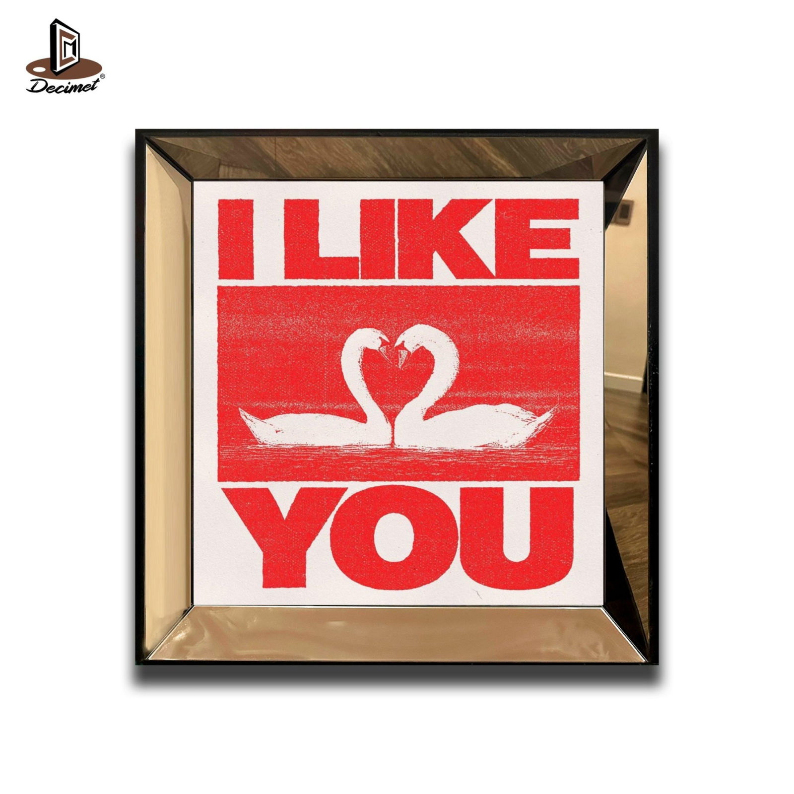 Tranh Khung Gương Trà I Like You 