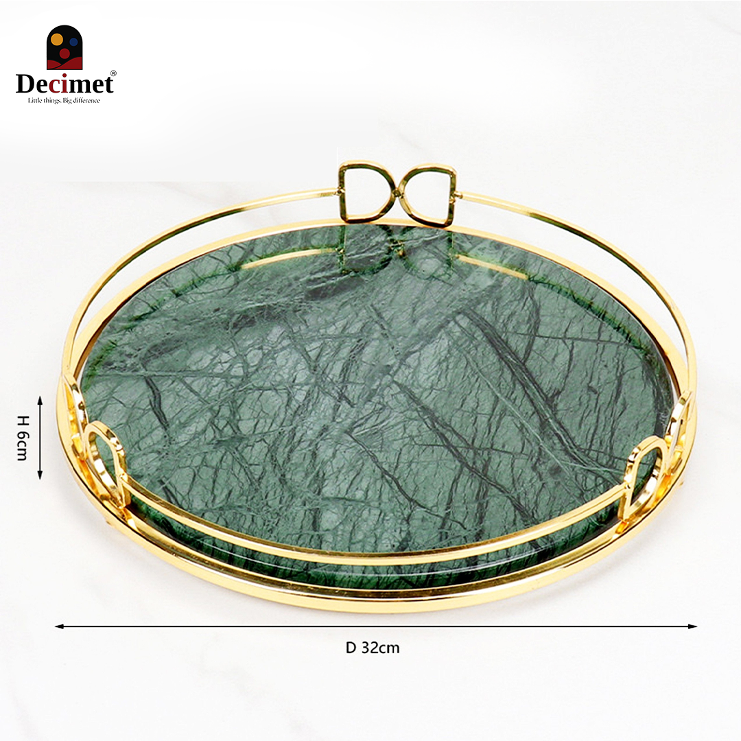 Khay Viền Mạ Mable Green 
