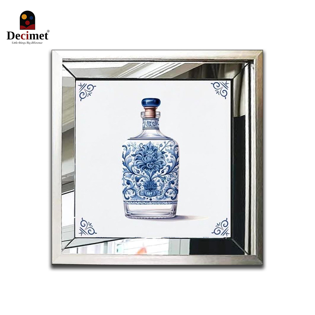 Tranh Khung Gương Bạc Ghép Composite Chinoiseries Whisky Japan