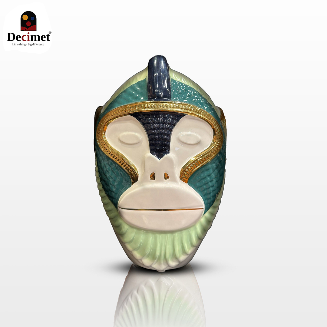 Bình Gốm Monky Manky White