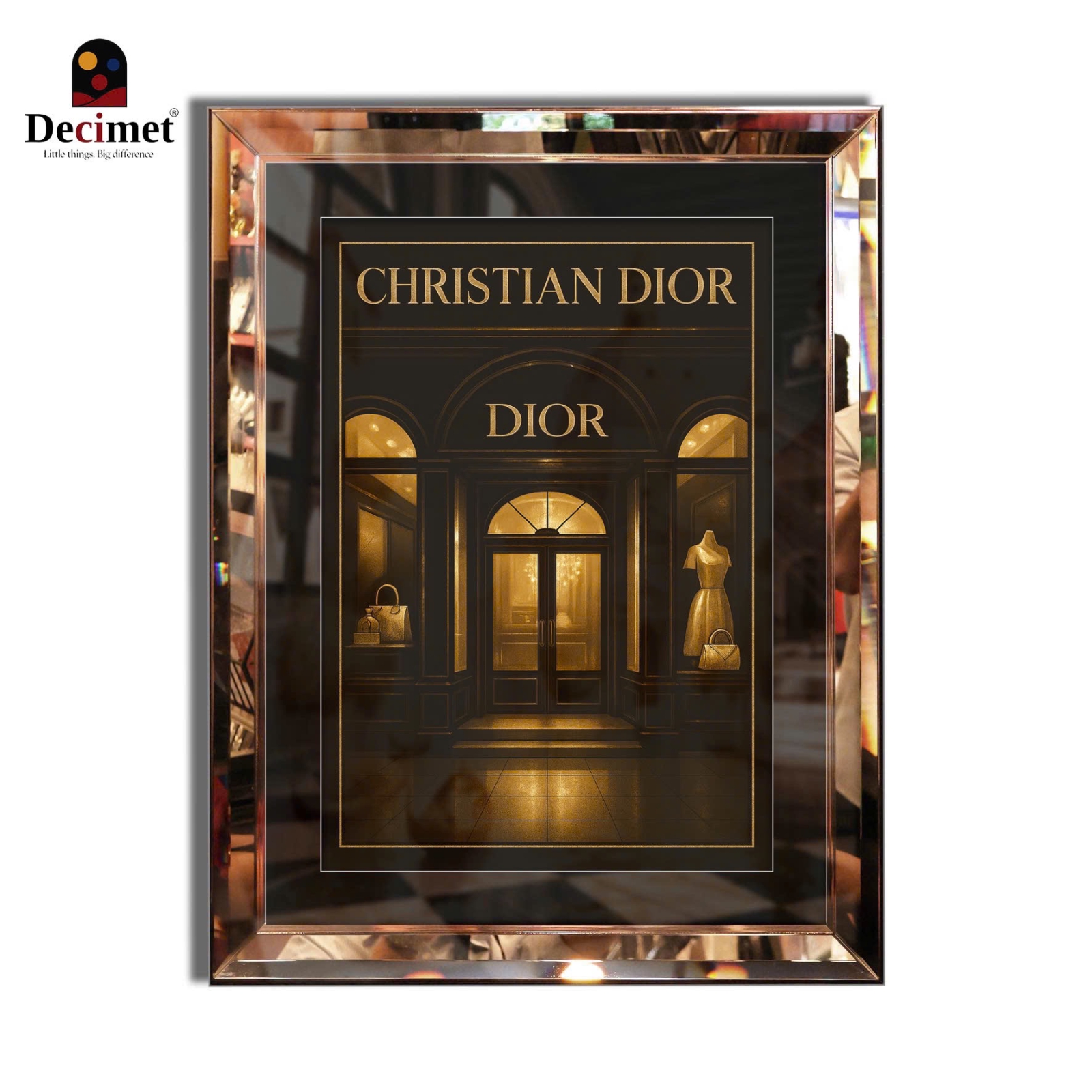 TRANH KHUNG GƯƠNG VÁT LÁ HẸ CHRISTIAN DIOR NO.1 (KÍCH THƯỚC MẶC ĐỊNH 45x60CM)