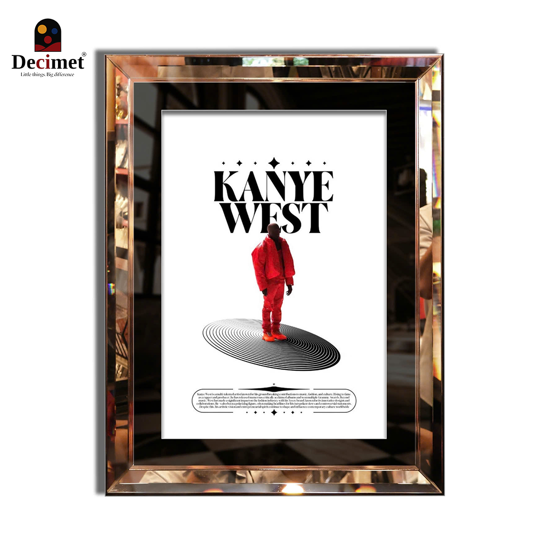 Tranh Khung Gương Vát Lá Hẹ Trà Kanye West Redbubble