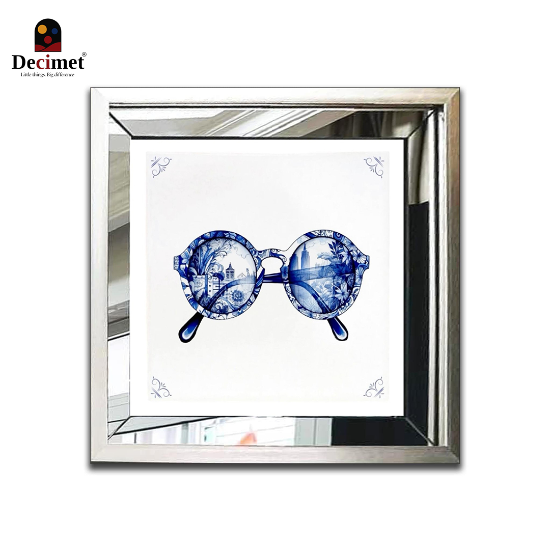 Tranh Khung Gương Bạc Ghép Composite Chinoiseries Sunglasses