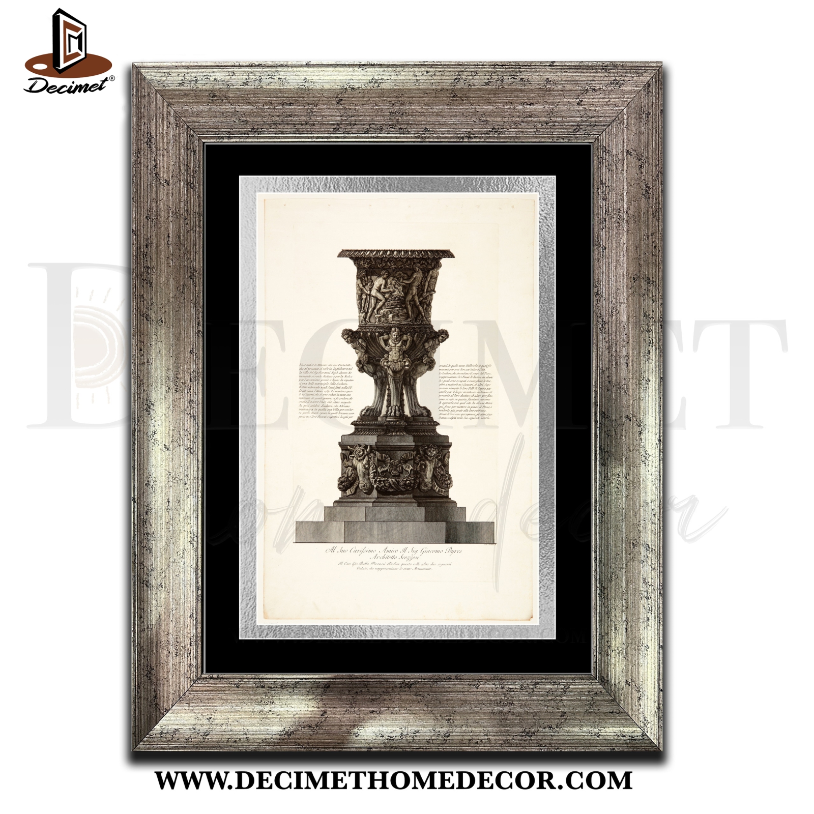Tranh Khung Composite Bạc Đậm Giovanni Battista Piranesi