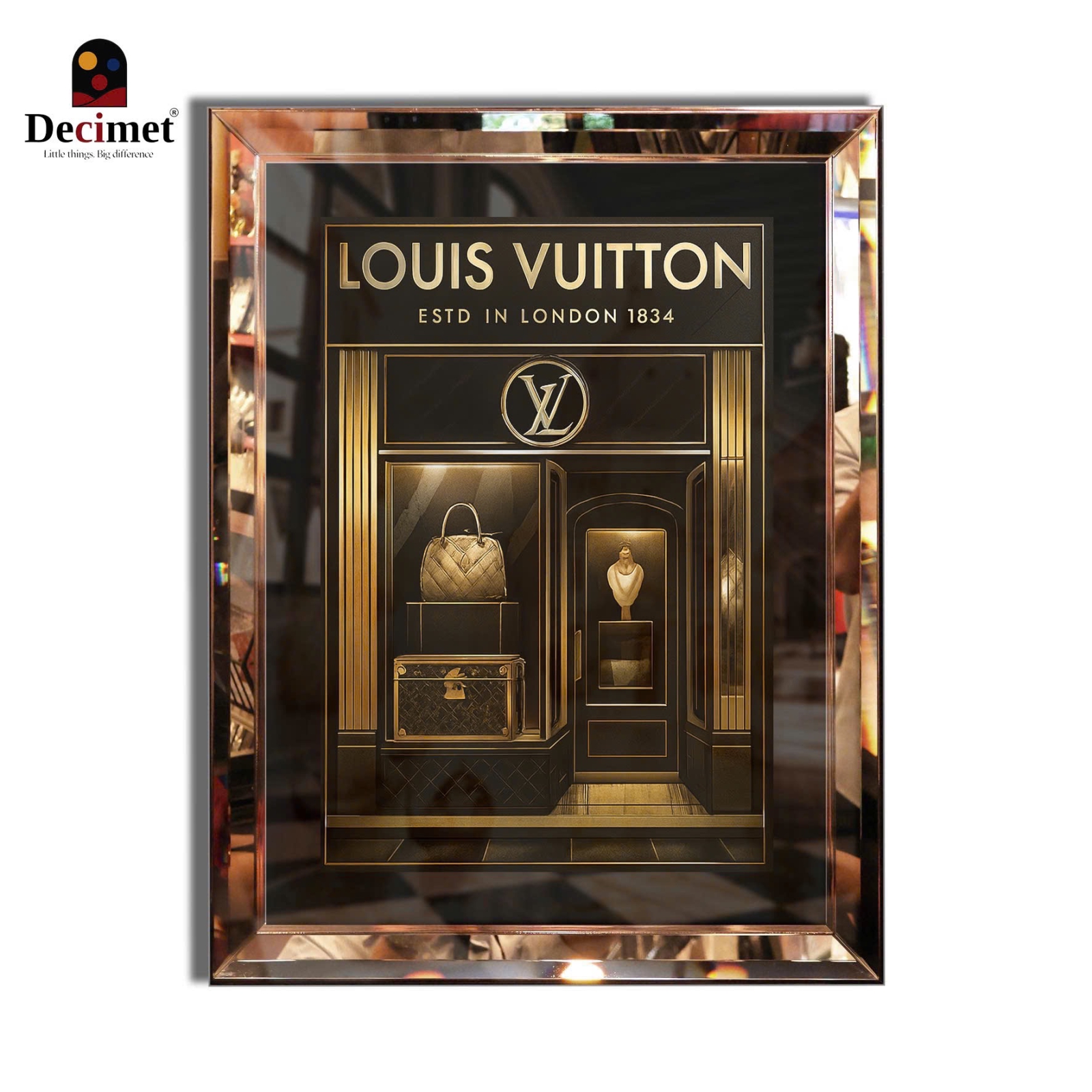 TRANH KHUNG GƯƠNG VÁT LÁ HẸ LOUIS VUITTON NO.2 (KÍCH THƯỚC MẶC ĐỊNH 45X60CM)