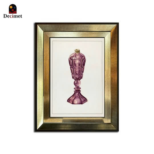 Tranh Khung Composite Ghép Amethyst Glass Oil Lamp (c. 1936)