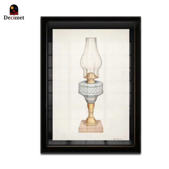 Tranh Khung Composite Đen Mỏng Lamp Herman Blader