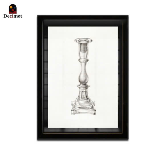 Tranh Khung Composite Đen Mỏng Candlestick by Charles Caseau