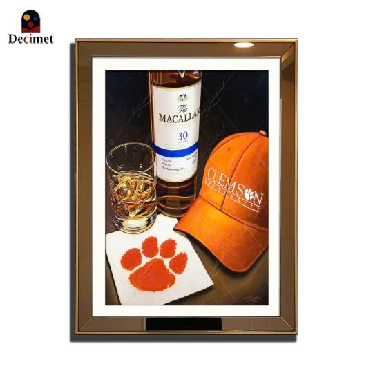 Tranh Khung Gương Ghép 1 Viền Composite Gold Mỏng 3cm - Macallan
