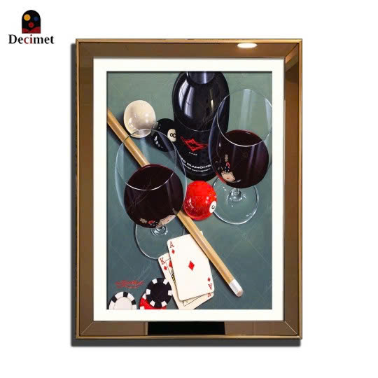 Tranh Khung Gương Ghép 1 Viền Composite Gold Mỏng 3cm - Opus One 