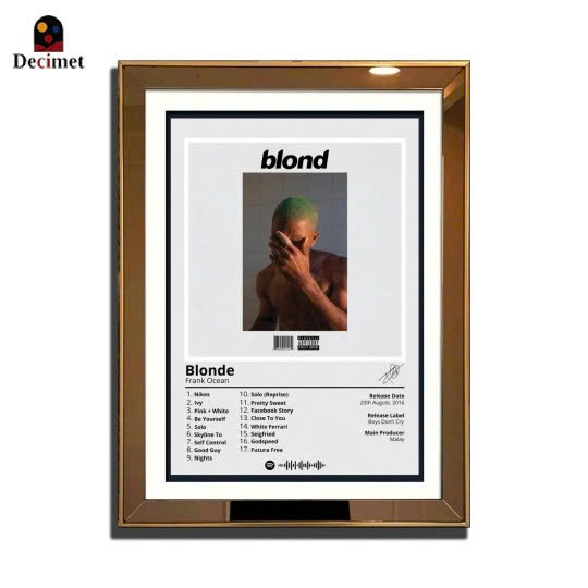 Tranh Khung Gương Ghép 1 Viền Composite Gold Mỏng 3cm - Blond 