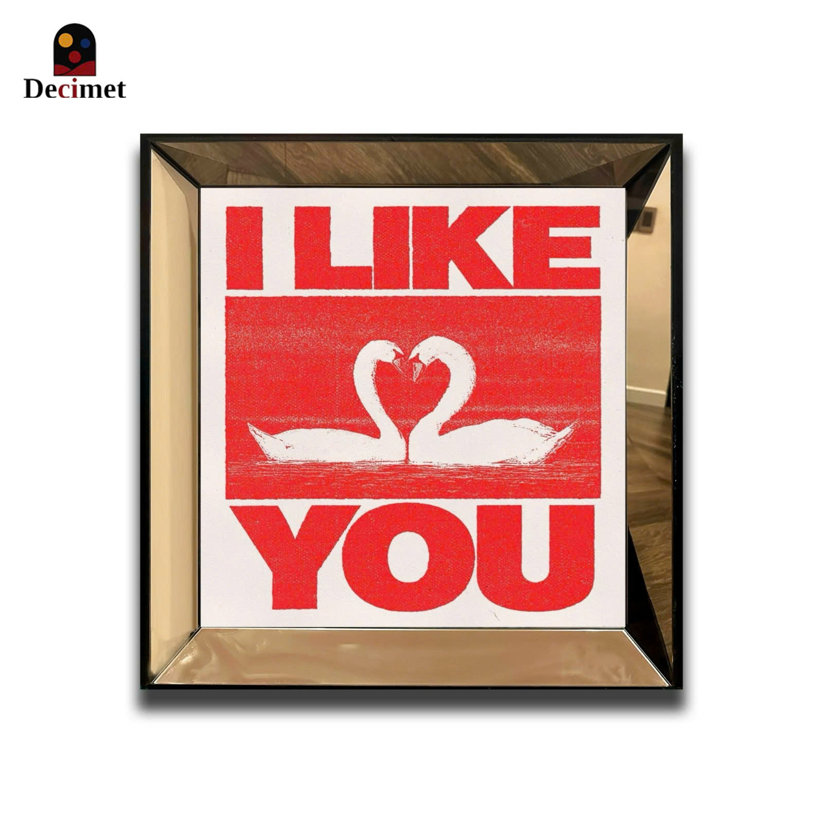 Tranh Khung Gương Trà I Like You 