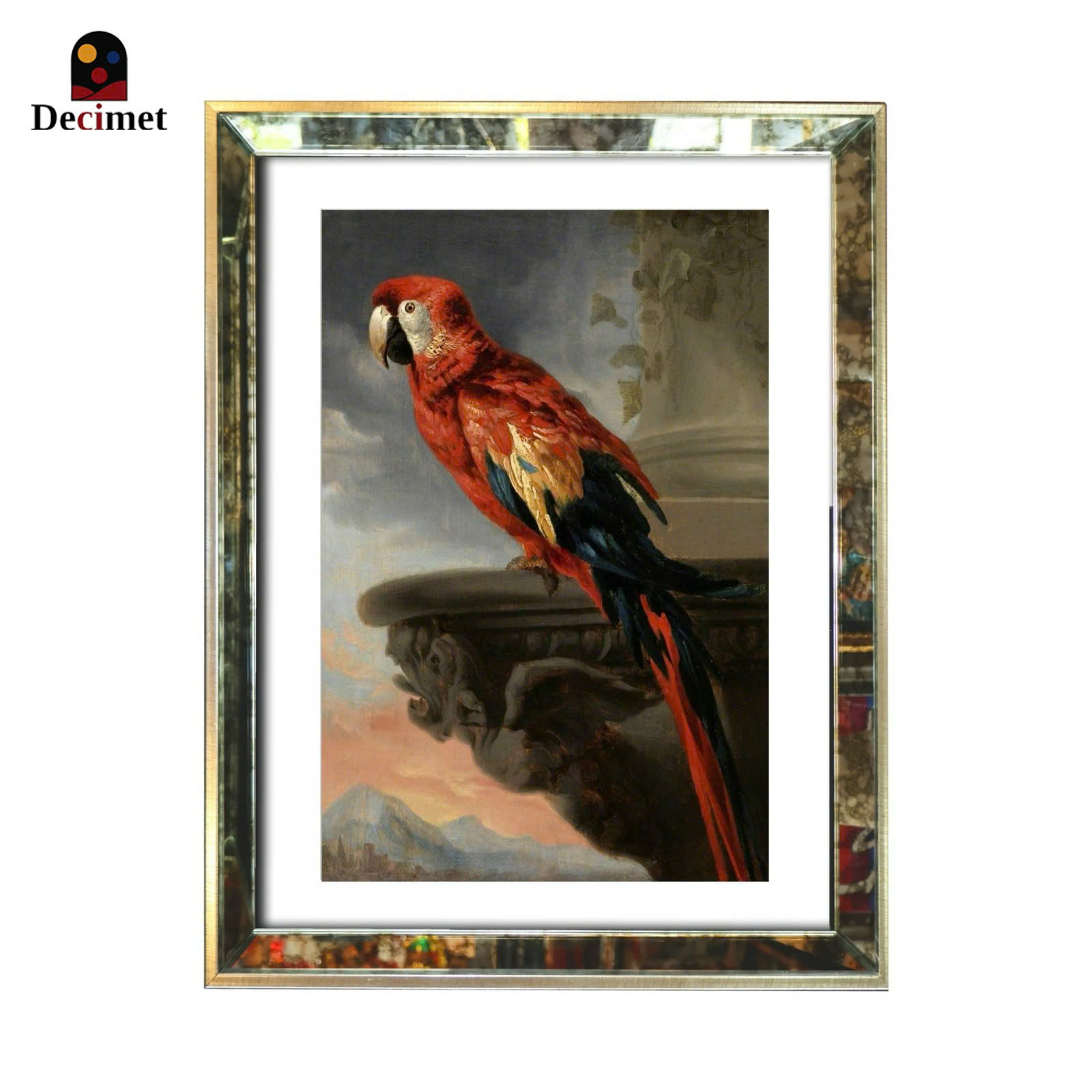 Tranh Khung Gương Loang Parrot