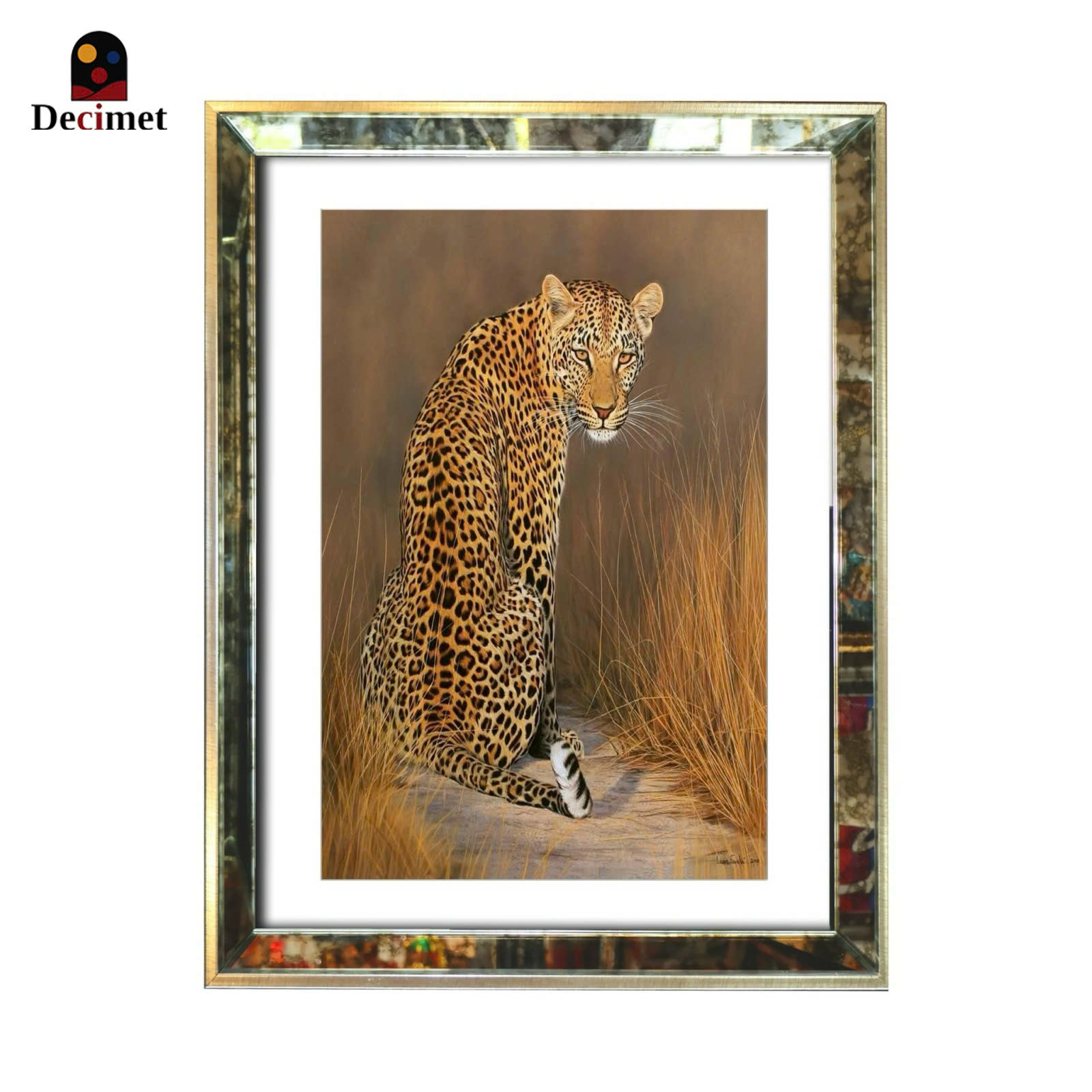 Tranh Khung Gương Loang Panther