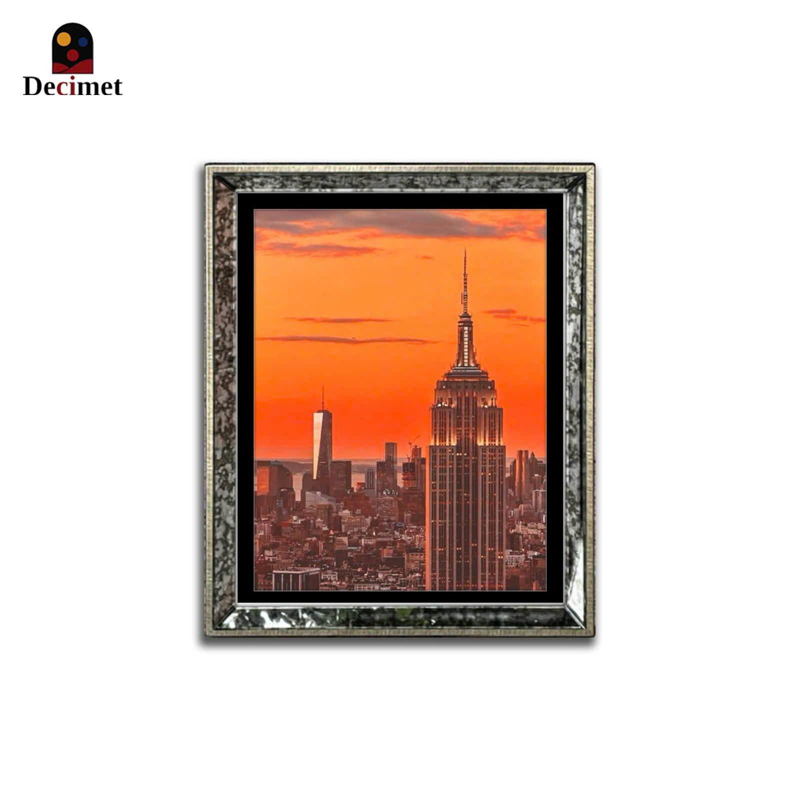 Tranh Khung Gương Loang Sunset in NYC No.2